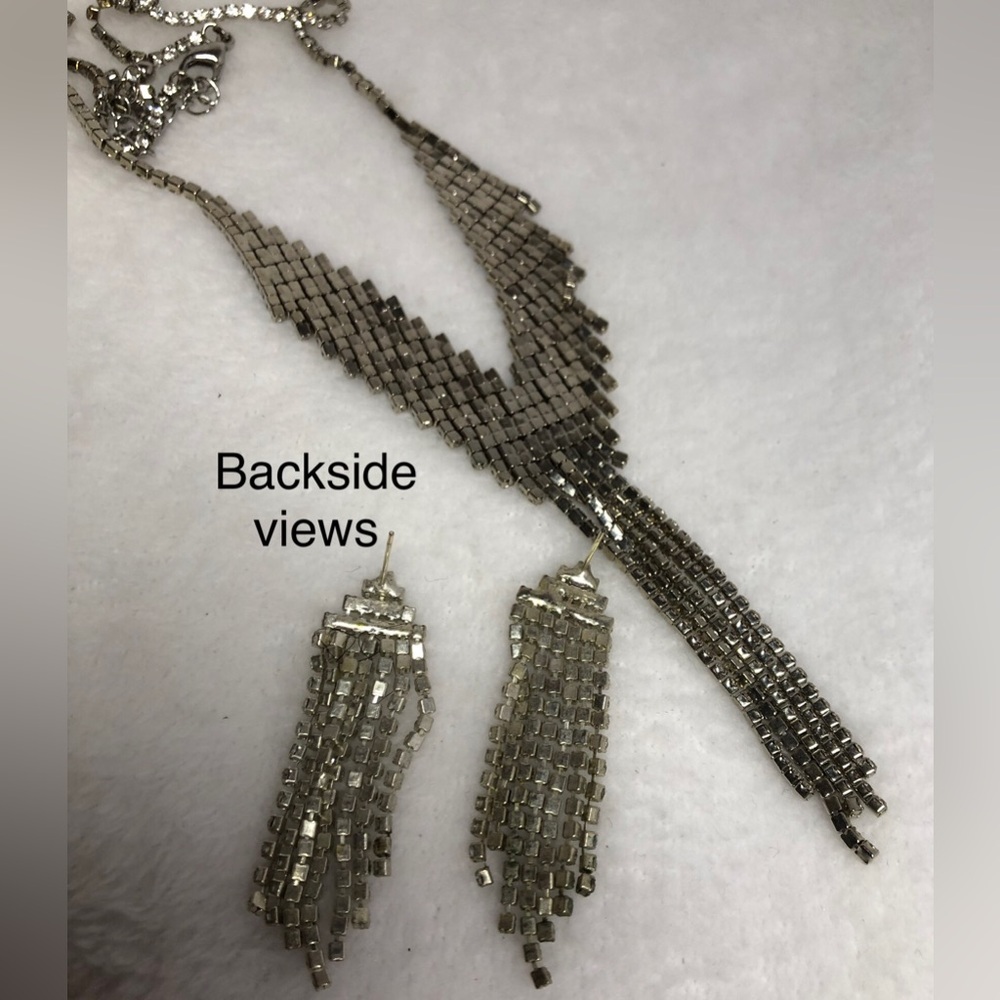 Stunning Chandelier Rhinestone Necklace-Earring Set - Picture 10 of 14